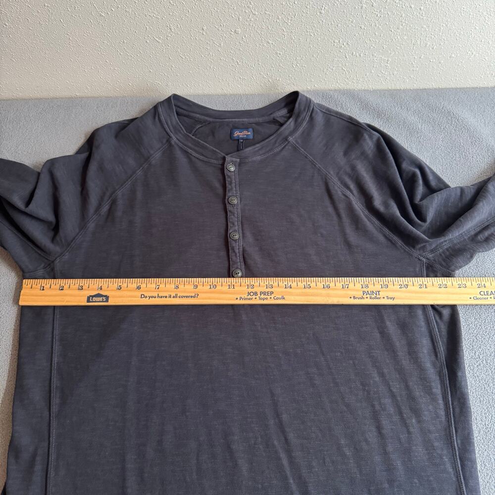 Good Man Brand Shirt Mens XL Black Long Sleeve 100% Cotton Button Neckline - Picture 9 of 14